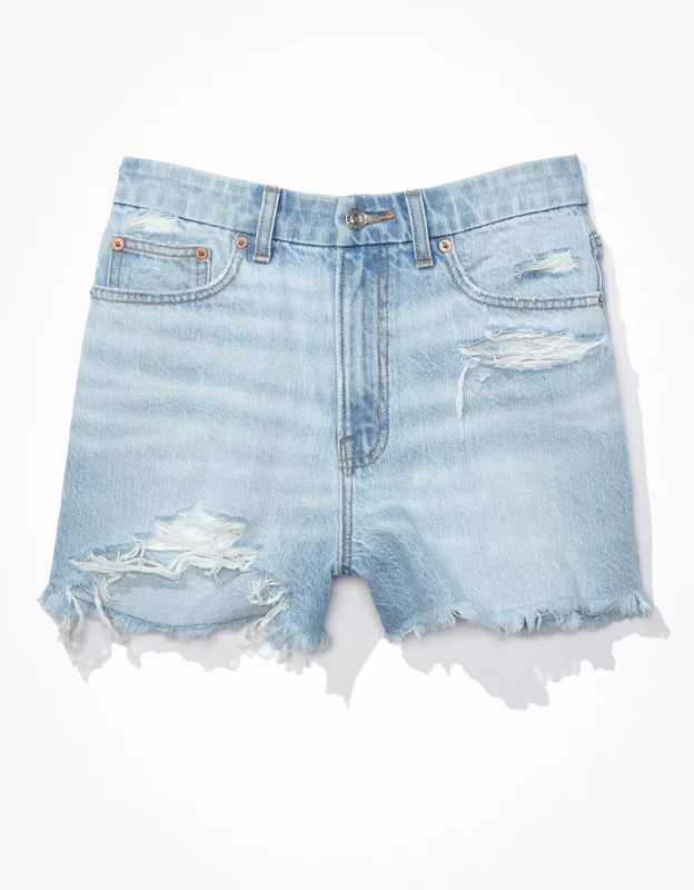 AE Strigid Denim Curvy Highest Waist '90s Boyfriend Short | American Eagle Outfitters (US & CA)
