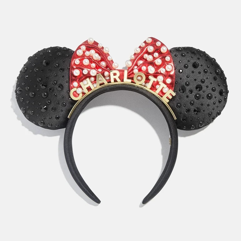 Disney Minnie Mouse Custom Ears Headband - Custom Black/Red Minnie Mou | BaubleBar