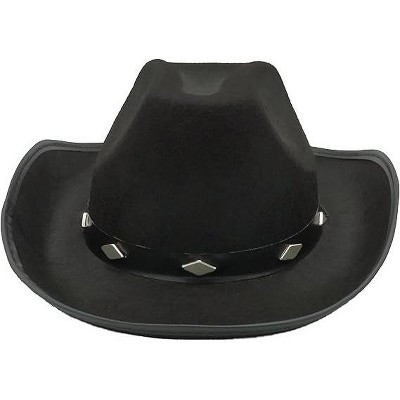 4E's Novelty Black Felt Cowboy Hat for Men & Women - Studded Western Cowboy Hat - Cowboy Hat for Western Themed Party & Cowboy Costume Accessory | Target