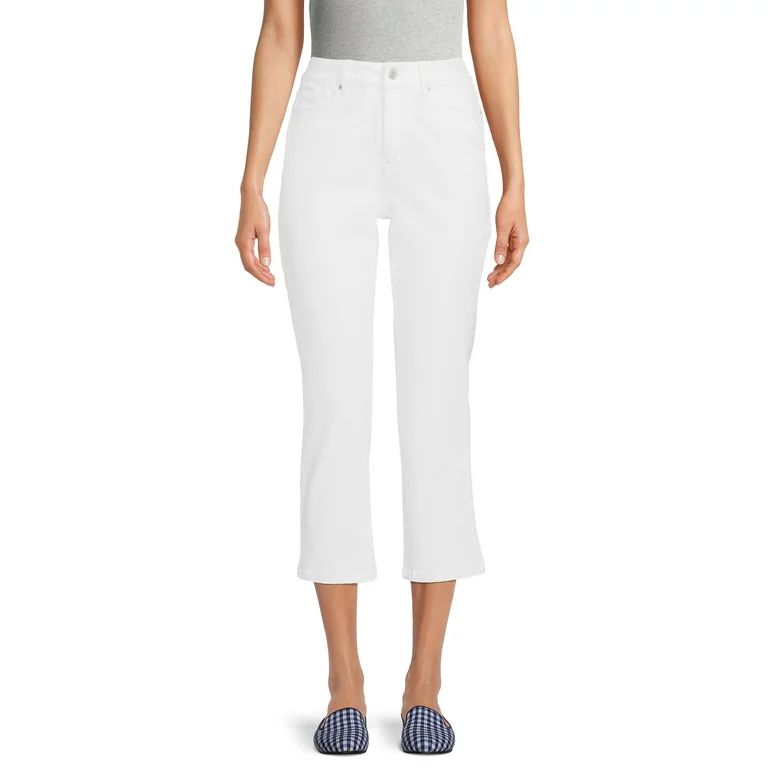 Time and Tru Women's Straight Leg Cropped Jeans - Walmart.com | Walmart (US)