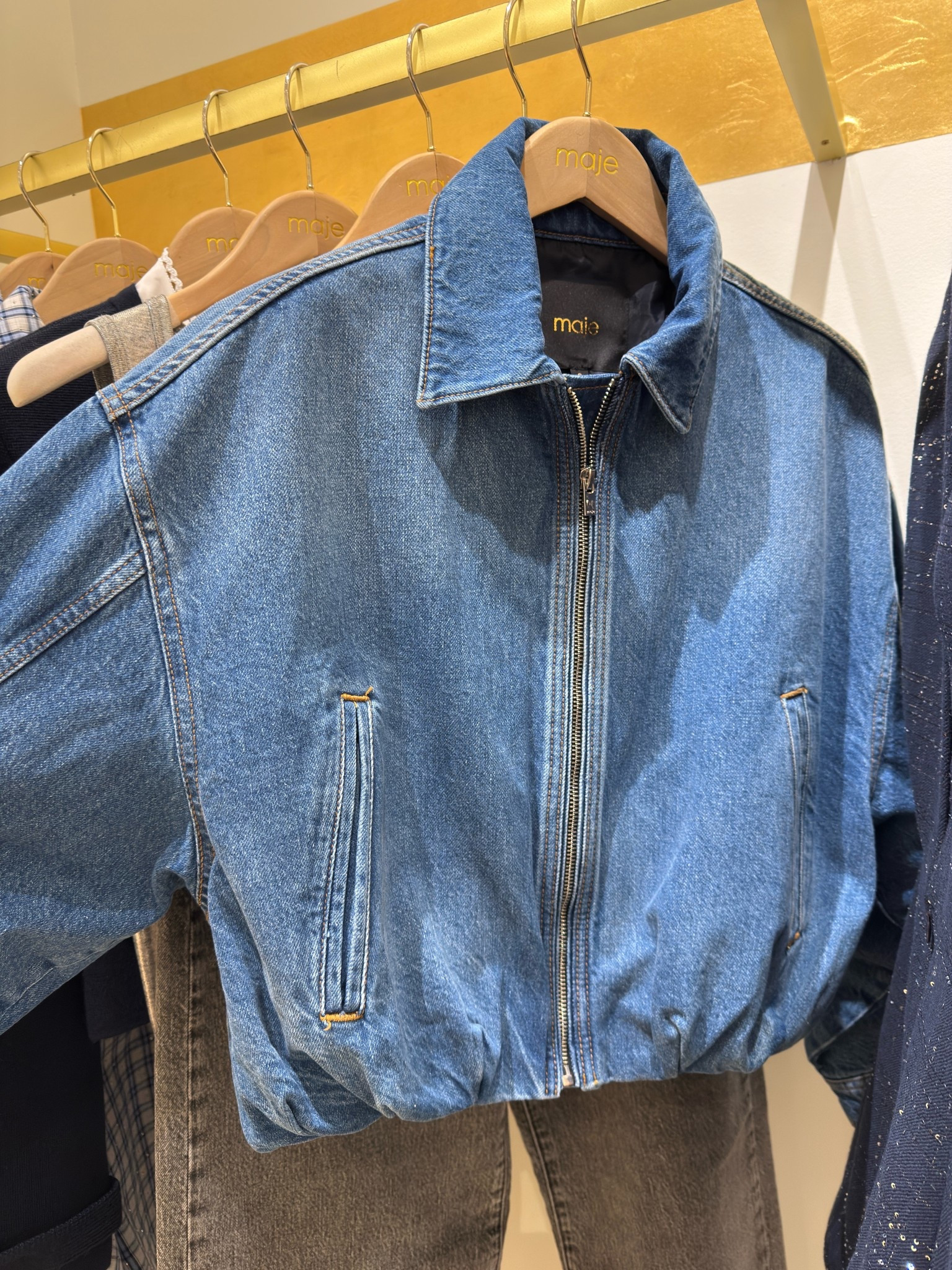 So many great spring finds at Maje lately but this denim jacket caught my eye! #personalstylist #springOOTD 

#LTKSeasonal #LTKWorkwear