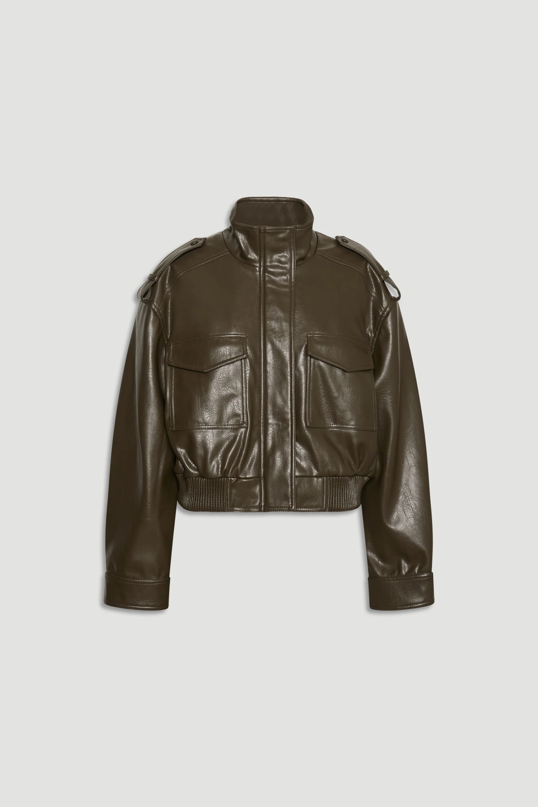 Jemma Cropped Jacket - Dark Olive | DECJUBA