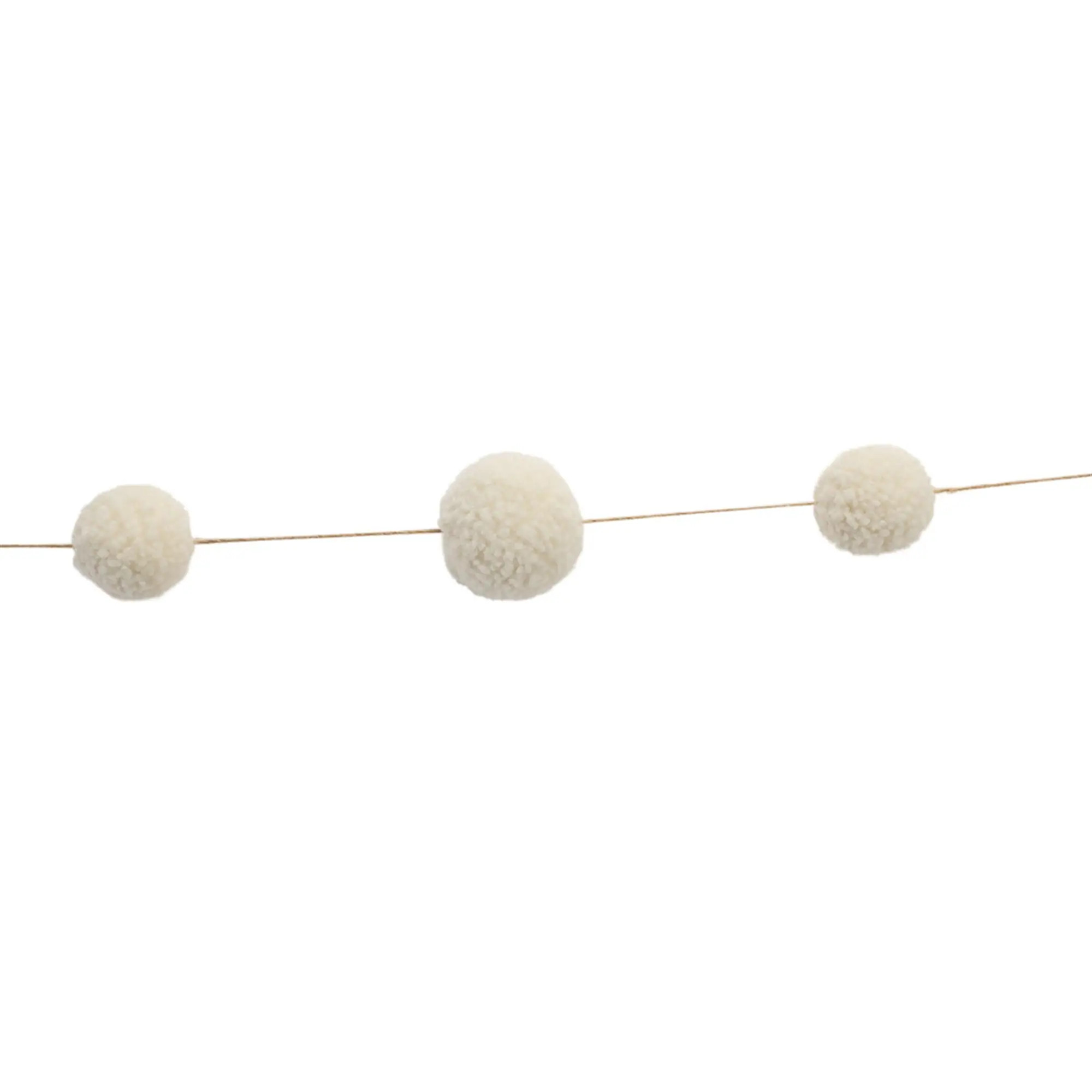 Pom Pom String Garland (Set of 2) - White | Bed Bath & Beyond
