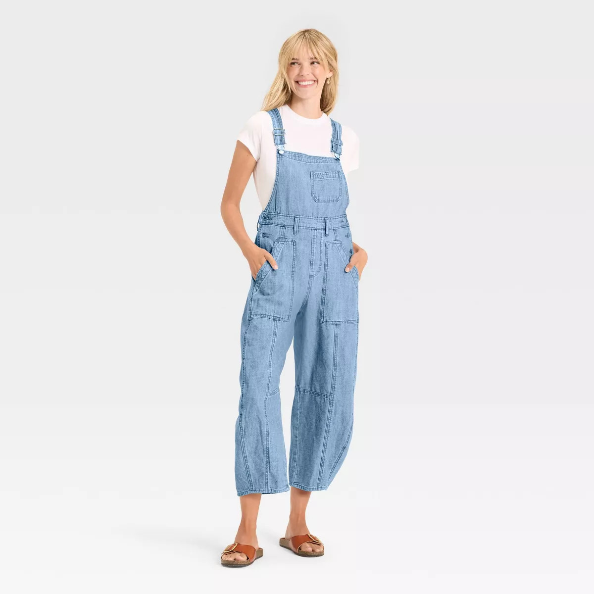Women's Denim Utility Overalls - Universal Thread™ Medium Wash | Target