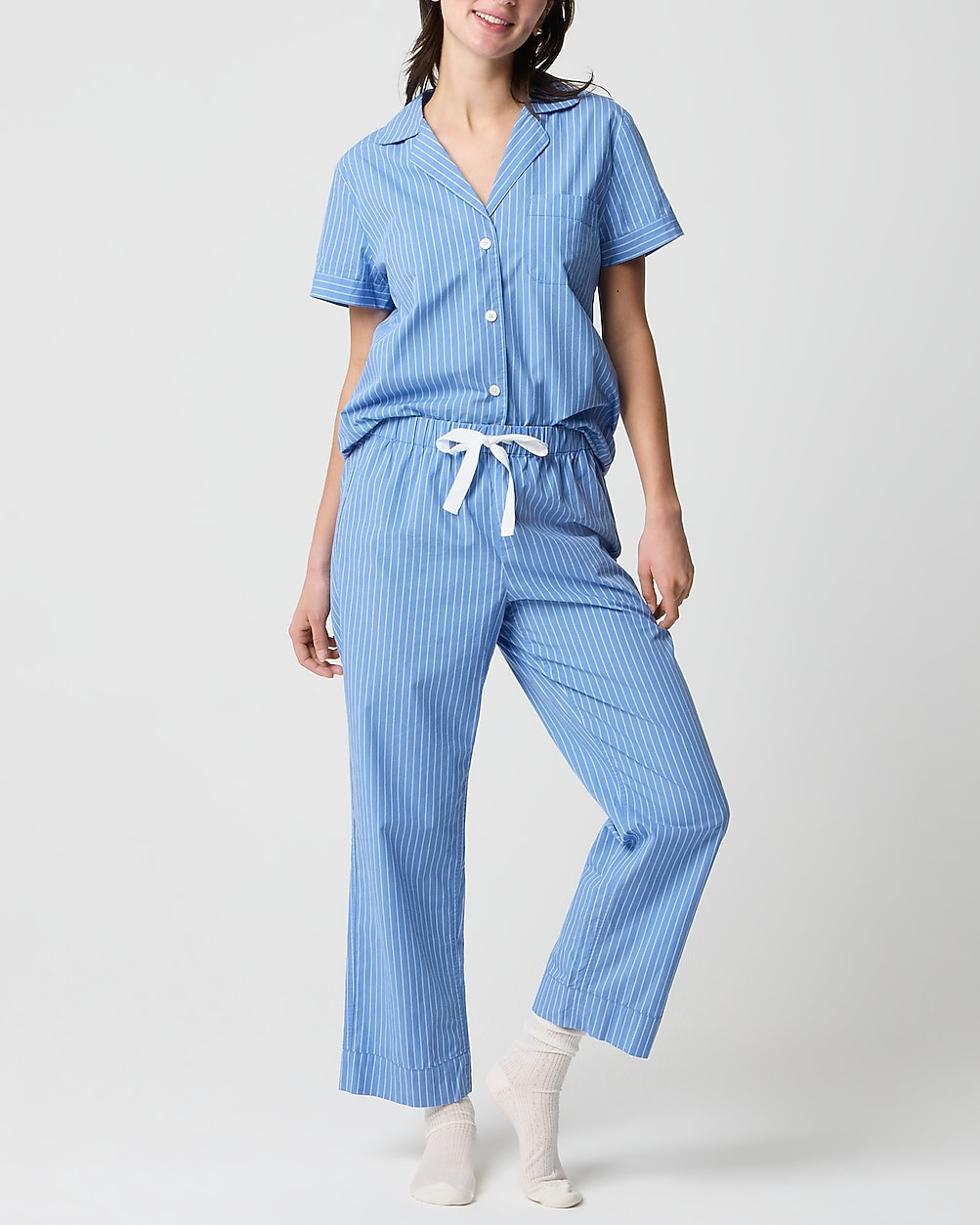Striped short-sleeve top and pant pajama set | J.Crew Factory