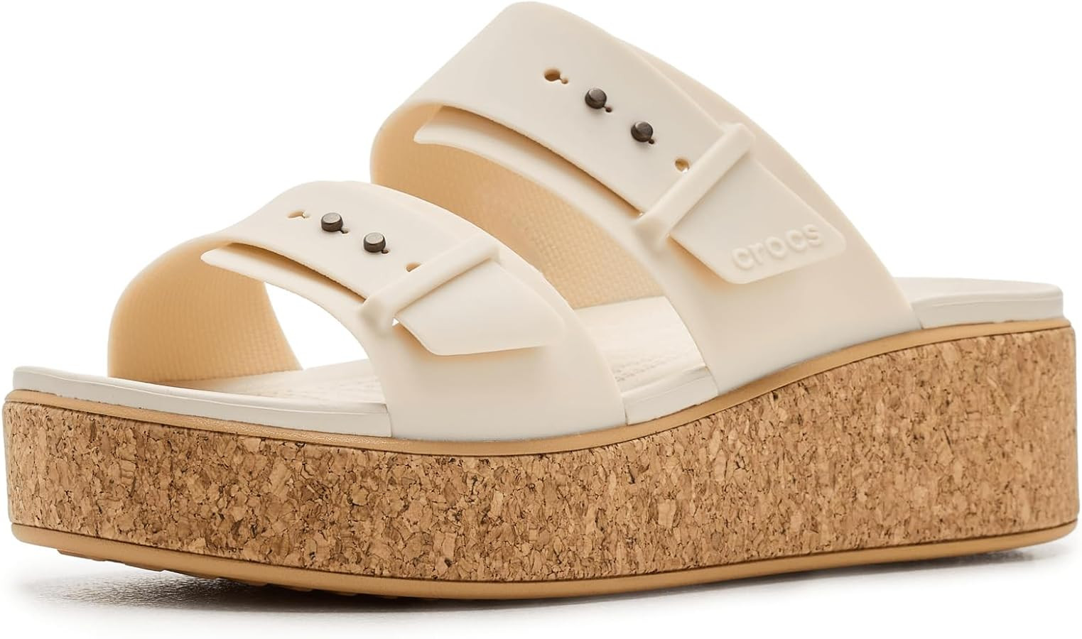 Crocs Women's Brooklyn Cork Buckle Sandals | Amazon (US)