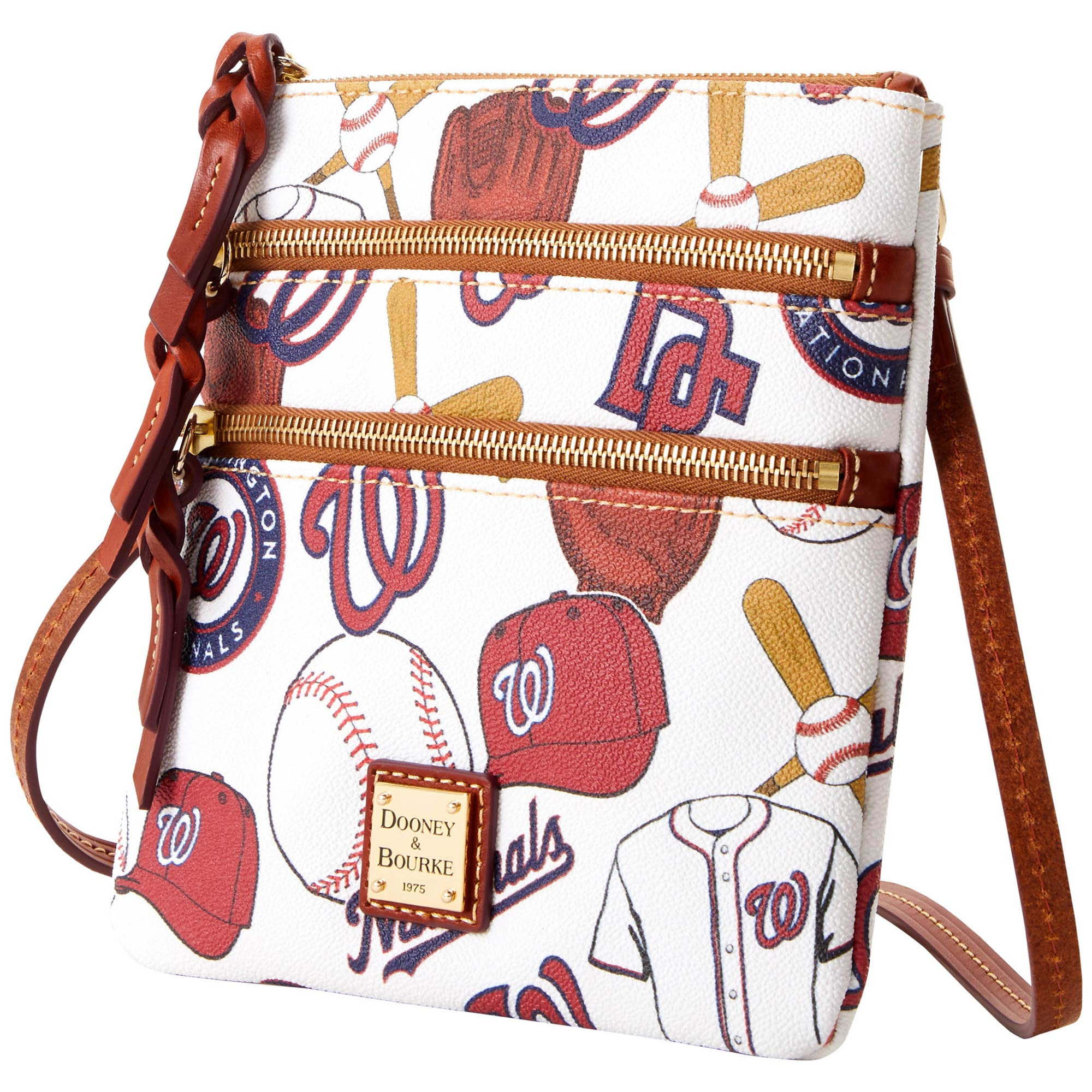 Washington Nationals Dooney & Bourke Game Day Triple-Zip Crossbody Purse | MLB Shop
