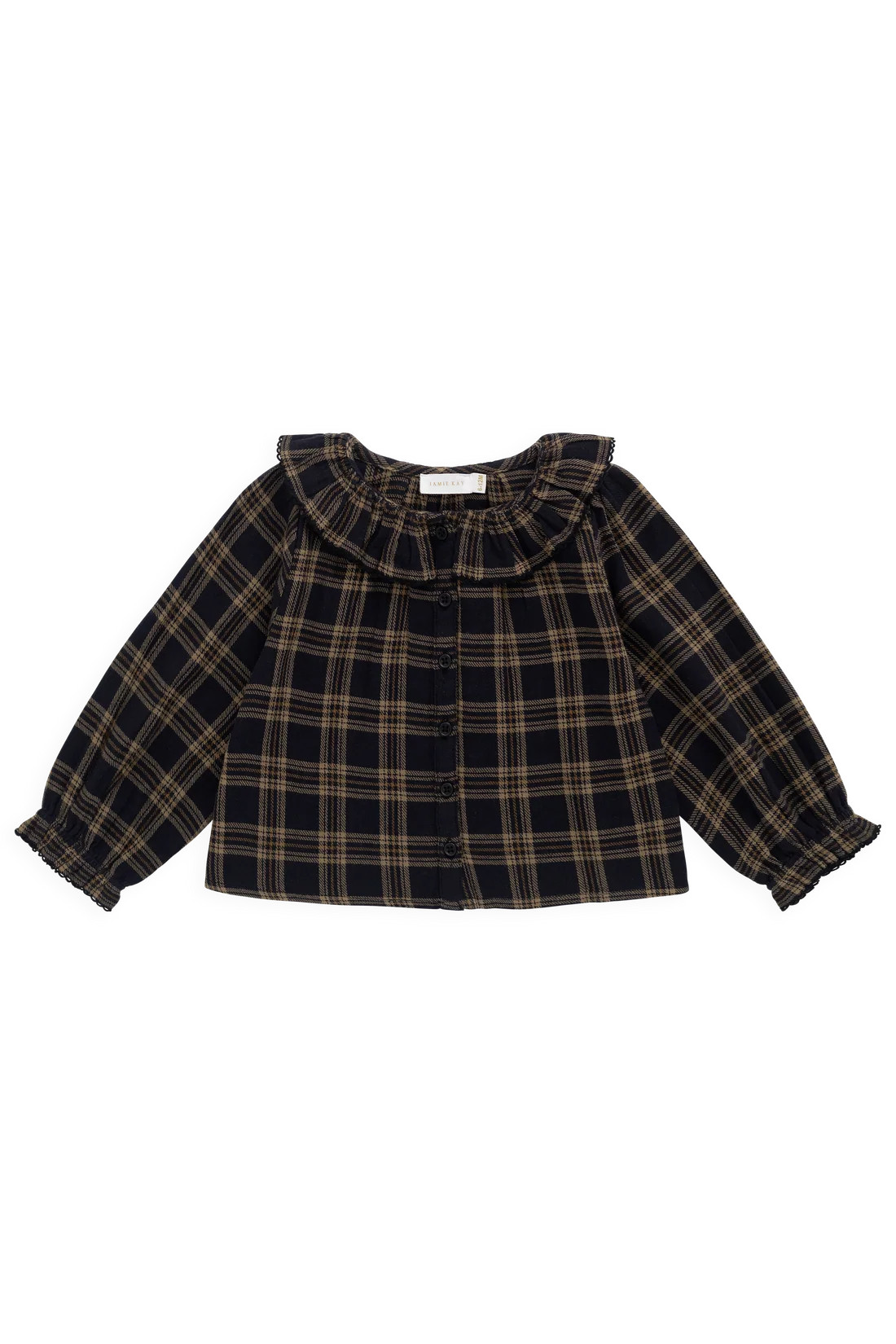 Organic Cotton Cecile Top - Woodland Check | Jamie Kay