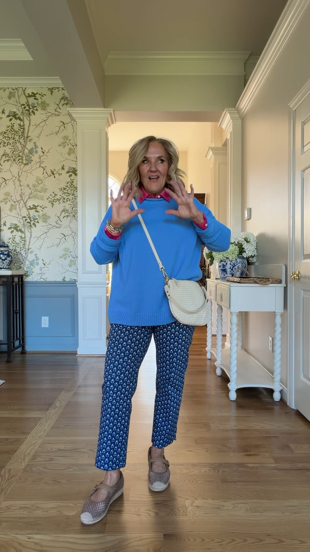 Saw this sudoku packing method and knew I needed to give it a go. I put this travel council together for a work conference, spring, European travel, a week of events with family, or you can just get some really great spring outfit idea ideas. Mostly from Talbots with a really great spring sale going on right now.
Sizes are noted below
Poplin blazer 10 petite
Poplin khaki pants 8 (I wish I had bought the 8 petite, I’ll hem them) 
White blouse size small
Twill jacket medium petite 
Blue patterned pants 8 petite 
Blue sweater large 
Denim popover medium petite 
Satin blouse med petite 
Green pants 8 petite 

Travel capsule work conference spring travel European travel 


#LTKTravel #LTKSaleAlert #LTKOver40