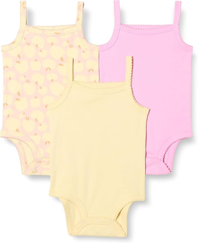 Amazon Essentials Baby Girls' Sleeveless Bodysuits, Pack of 3 | Amazon (US)