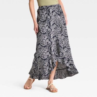Women's Ruffle Maxi Wrap Skirt - Universal Thread™ | Target