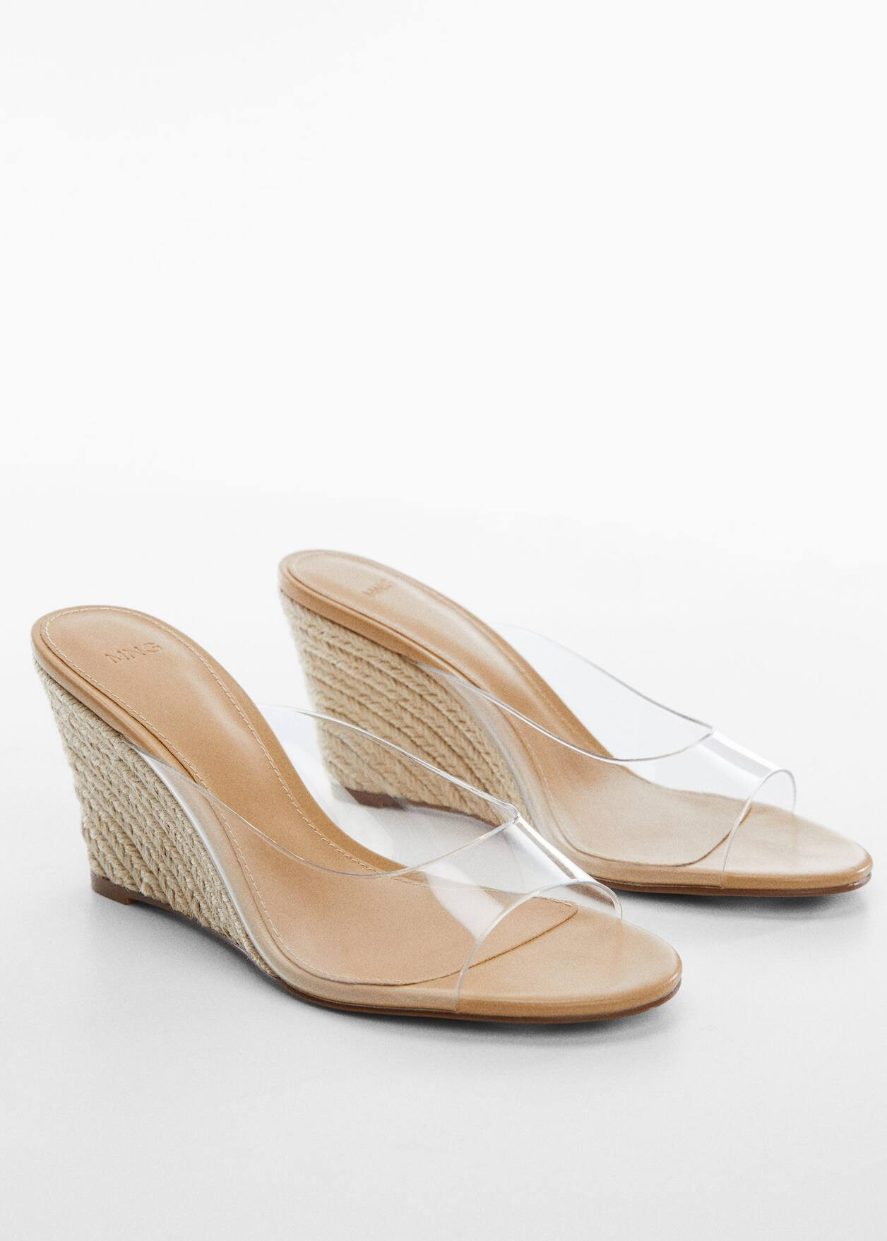 Vinyl panel wedge sandal | MANGO (US)