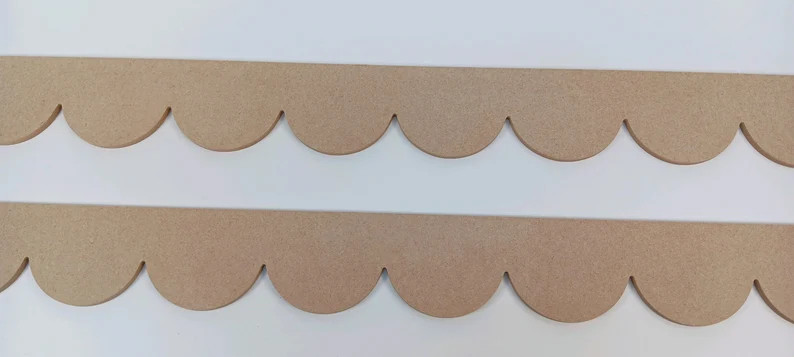 Scallops MDF Trim Molding With Scallop Pattern, Scalloped MDF Trim Custom Design, Each Scallop is... | Etsy (US)