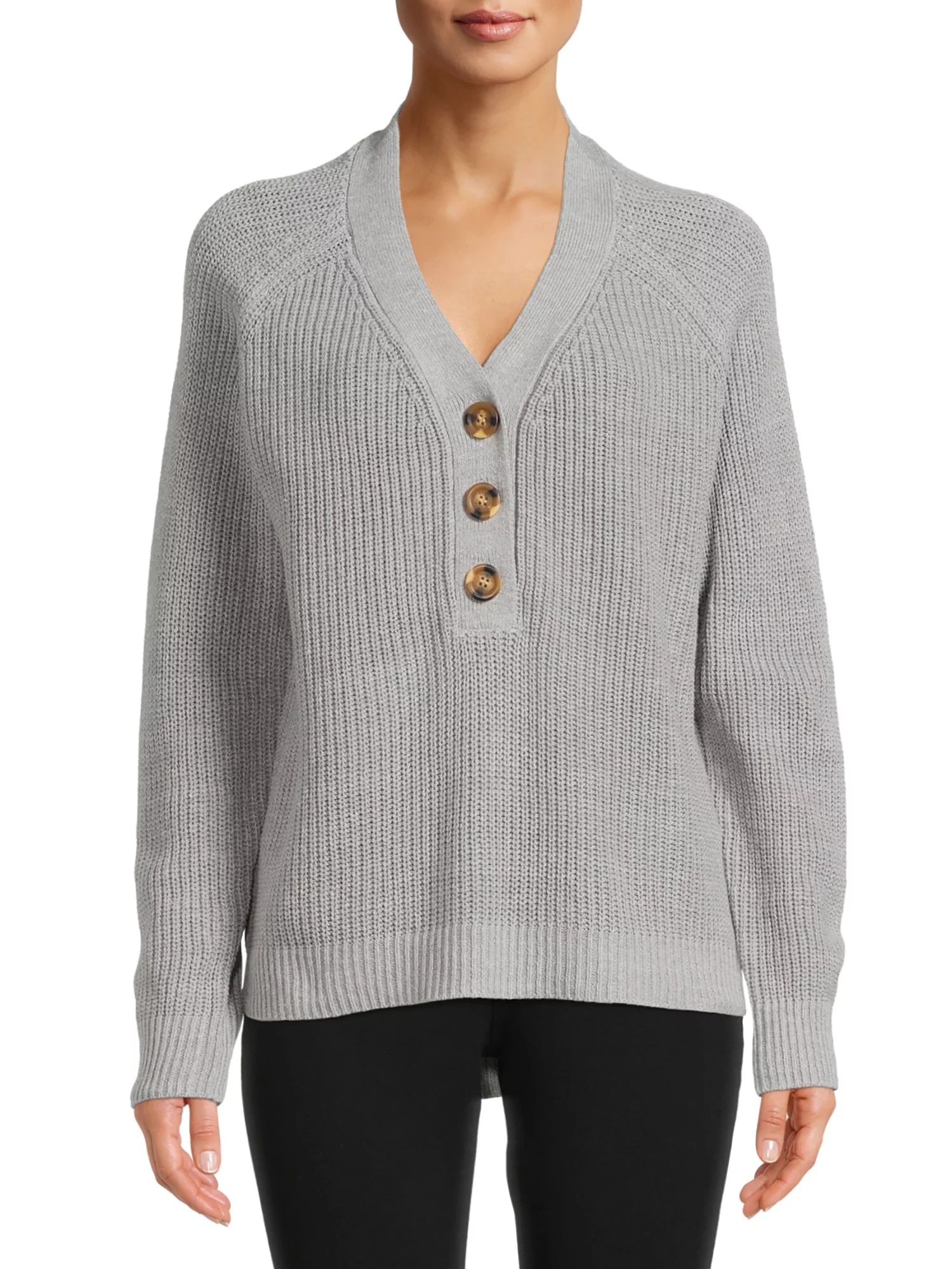 Time and Tru Women's Pullover Henley | Walmart (US)