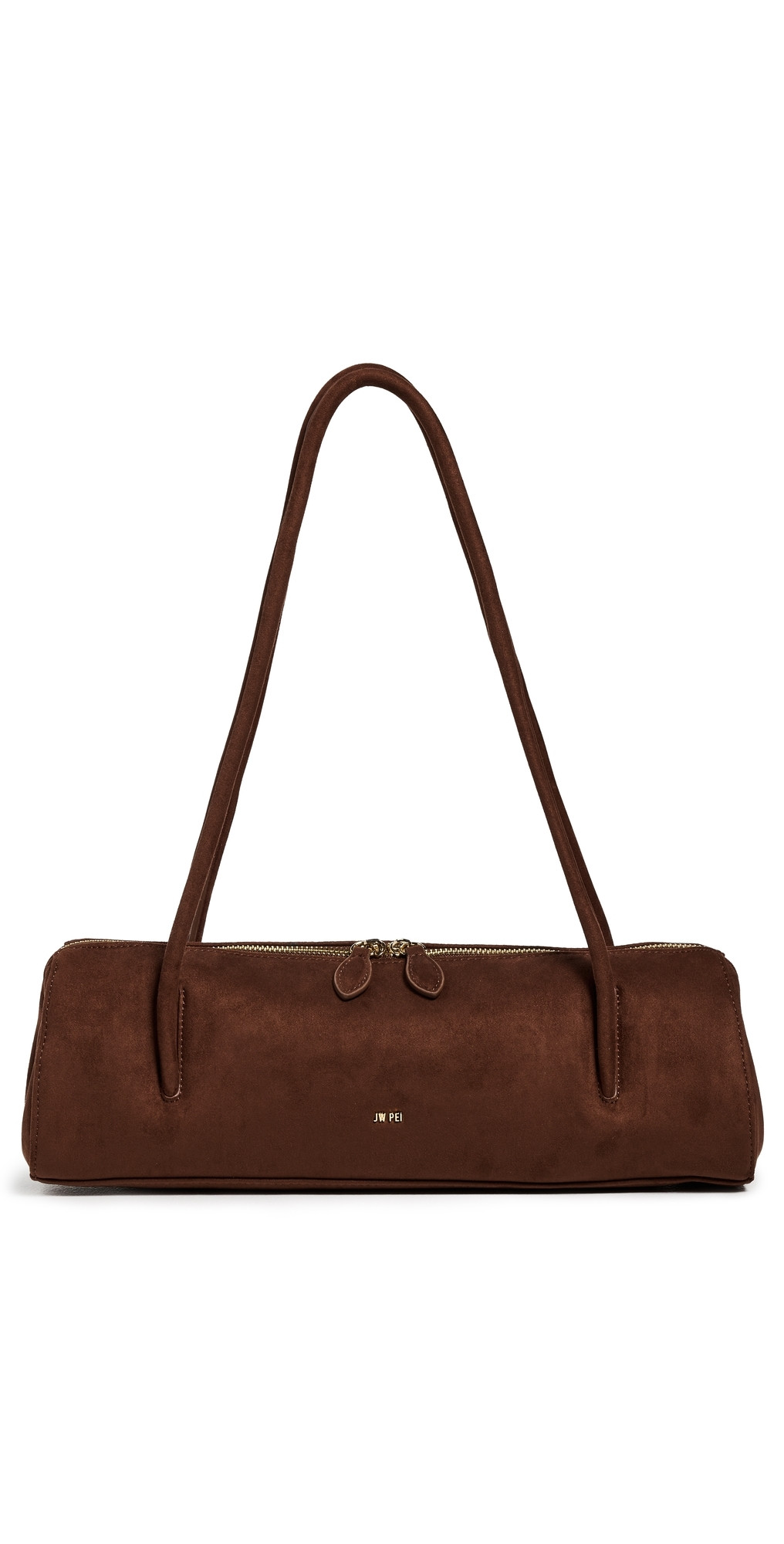 JW PEI Nova Baguette Style Faux Suede Shoulder Bag Brown One Size | Shopbop