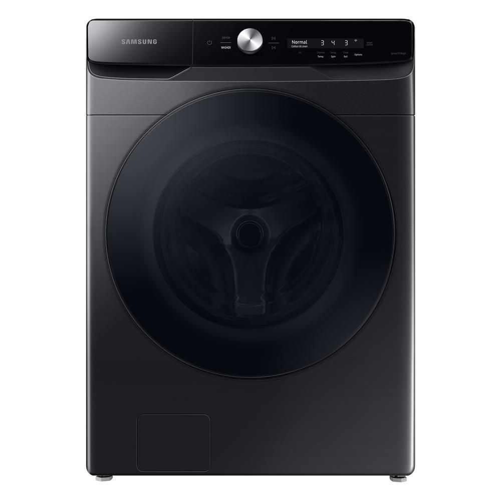 Samsung 5.0 cu. ft. Extra-Large Brushed Black Front Load Washing Machine with Smart Dial and Supe... | The Home Depot