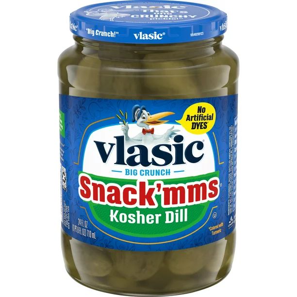 Vlasic Snack'mms Kosher Dill Pickles, Mini Dill Pickles, 24 Oz Jar | Walmart (US)
