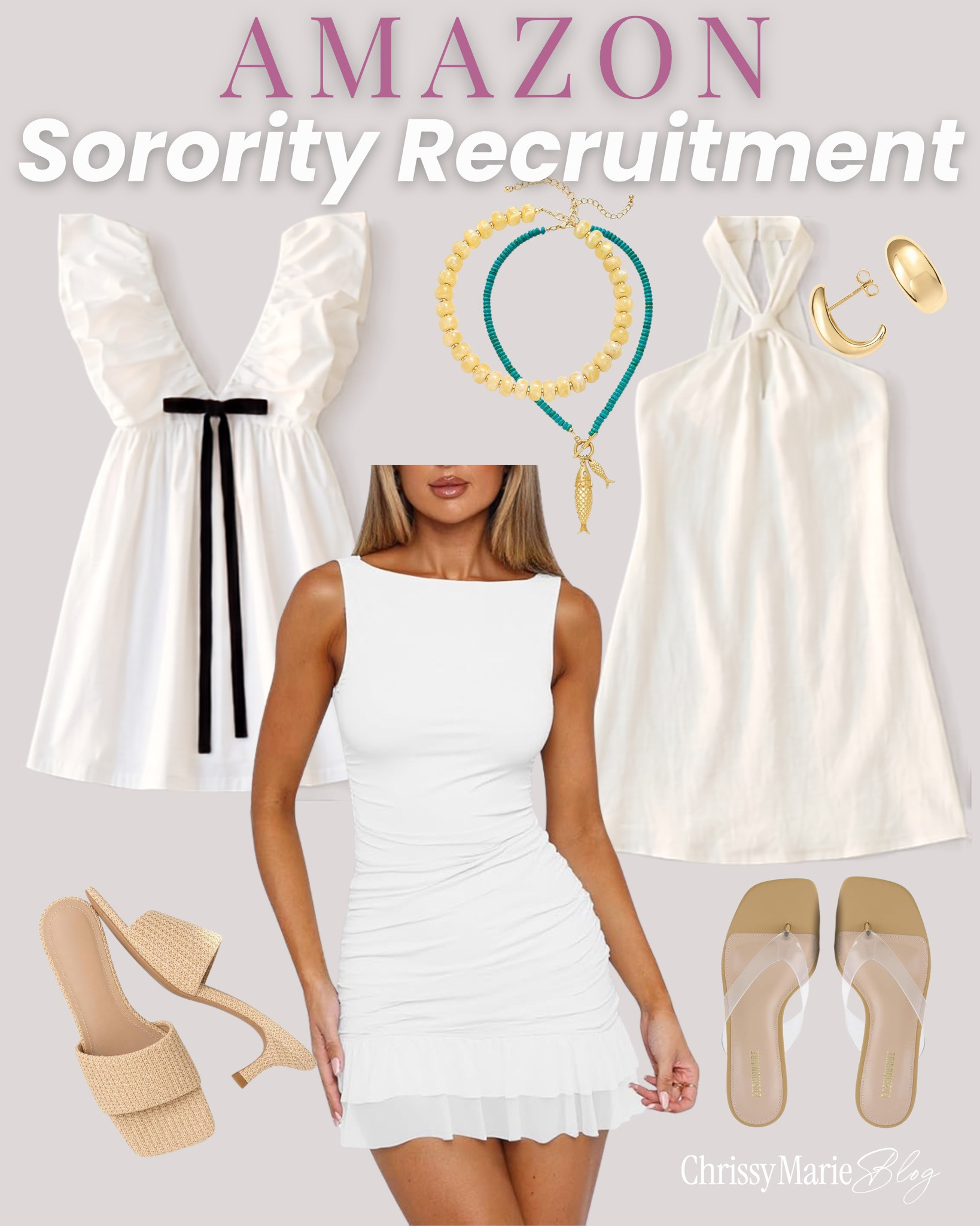 Sorority recruitment outfits that feel polished, comfortable, and still like you. Easy dresses, cute sets, and shoes that can survive a full day of walking, smiling, and pretending you’re not sweating. 

 #LTKgrwm #LTKootd #LTKBeauty