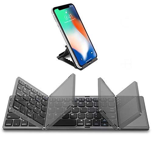 Foldable Bluetooth Keyboard with Touchpad - Samsers Portable Wireless Keyboard with Stand Holder, Re | Amazon (US)