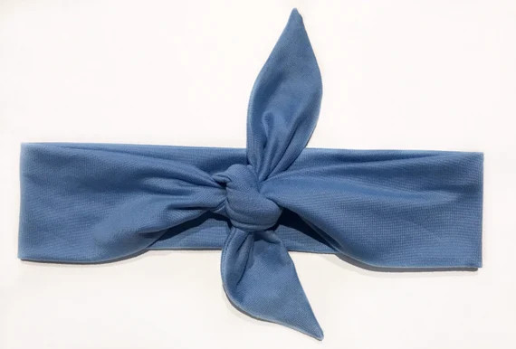 Personalized Pastel Baby Blue Tie Headband | Etsy (US)