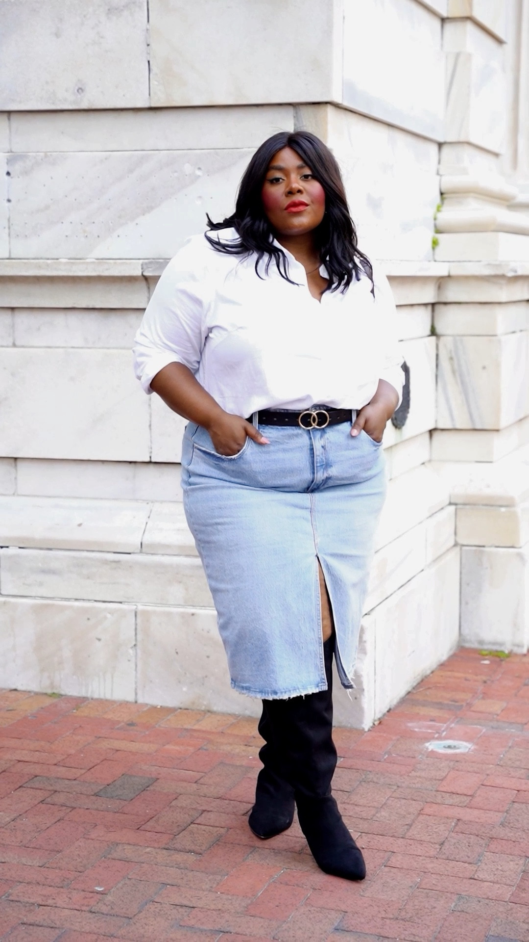 Just a classic fit perfect for everyone this season. We love a size inclusive stylish look. 

5’4
Top 2X
Skirt 20

#LTKplussize #LTKsalealert #LTKfindsunder50