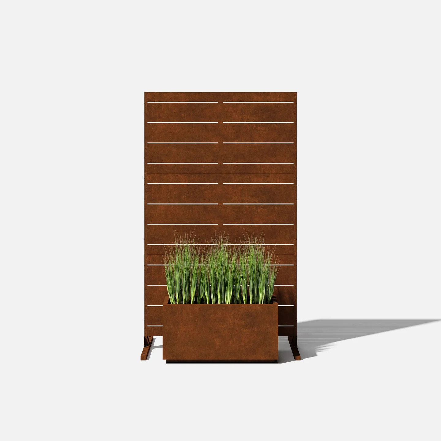 corten linear privacy screen set | Veradek