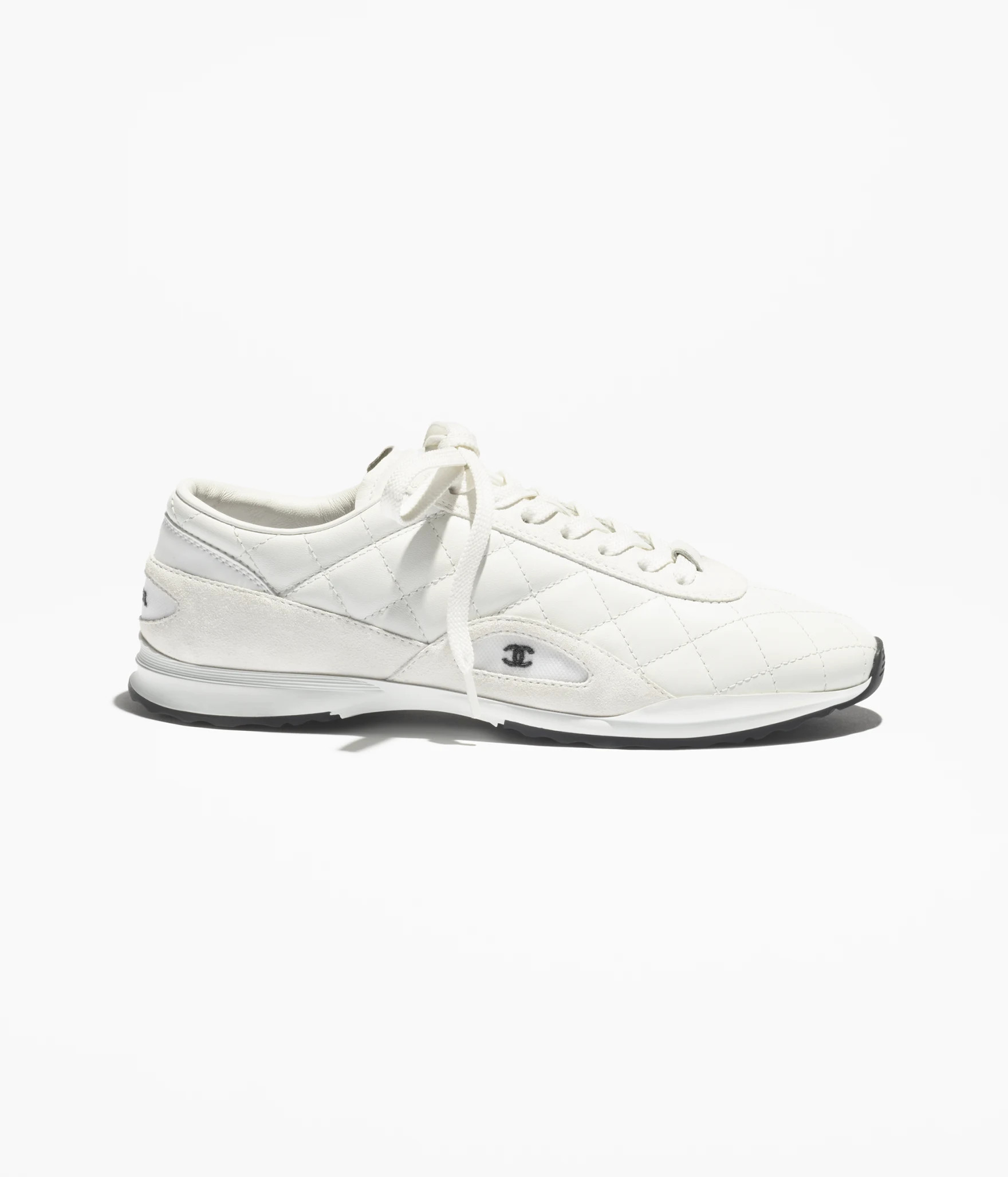 Sneakers - Calfskin & suede calfskin, white — Fashion | CHANEL | Chanel, Inc. (US)