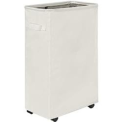 Chrislley 45L Slim Laundry Hamper with Wheels Narrow Rolling Laundry Basket Foldable Dirty Clothe... | Amazon (US)