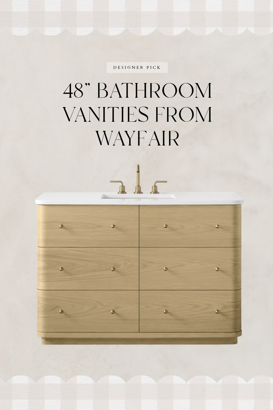 We rounded up our favorite 48" bathroom vanities -- all from Wayfair! ✨ bathroom vanity, bathroom rug, bathroom decor, bathroom mirror, bathroom vanity light, bathroom vanity mirror, bathroom vanity decor, bathroom vanity lighting 

 #LTKHome #LTKSaleAlert