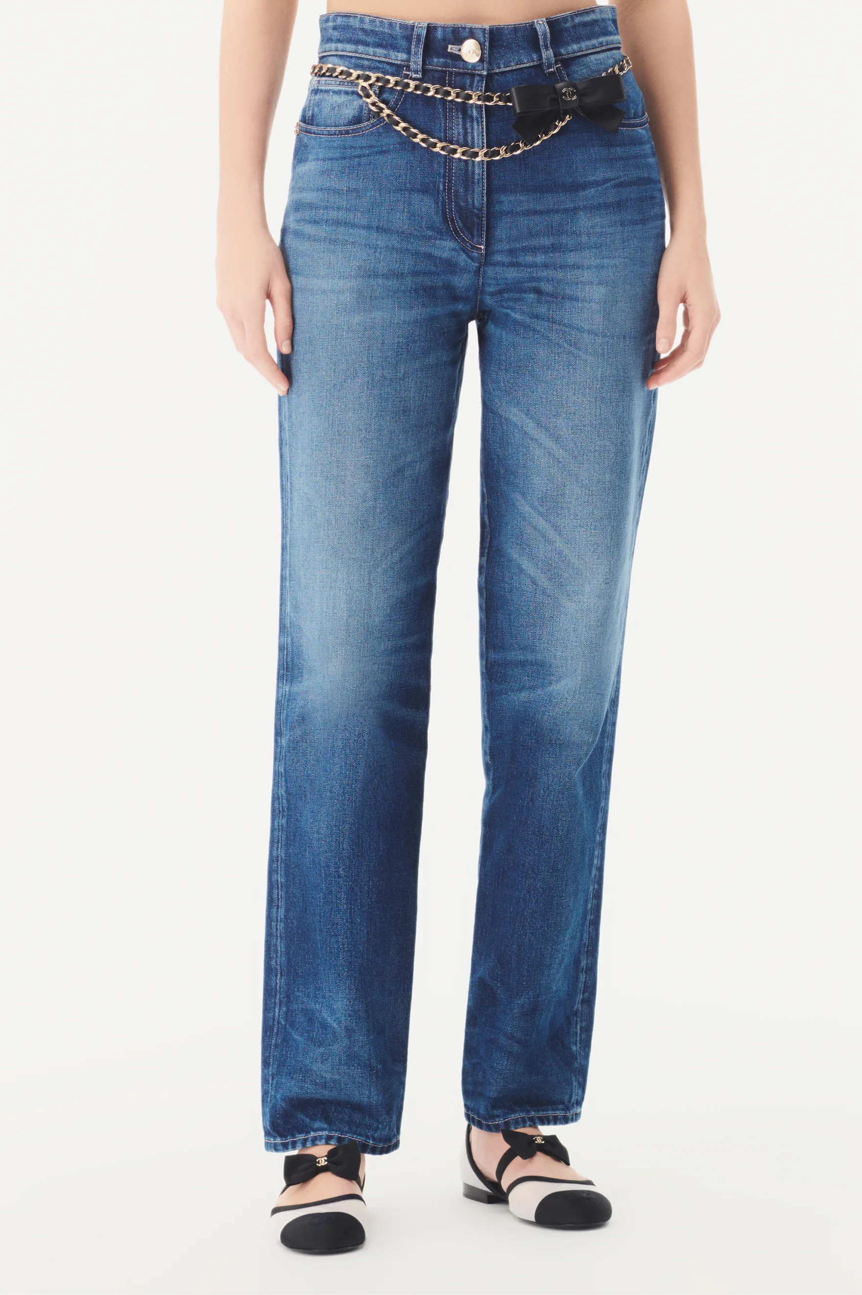 Jeans - Washed denim, blue — Fashion | CHANEL | Chanel, Inc. (US)