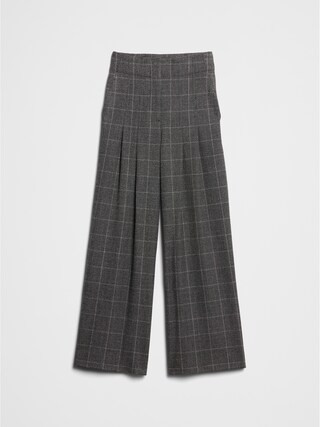 Ultra High-Rise Flannel Wide-Leg Trouser | Banana Republic Factory