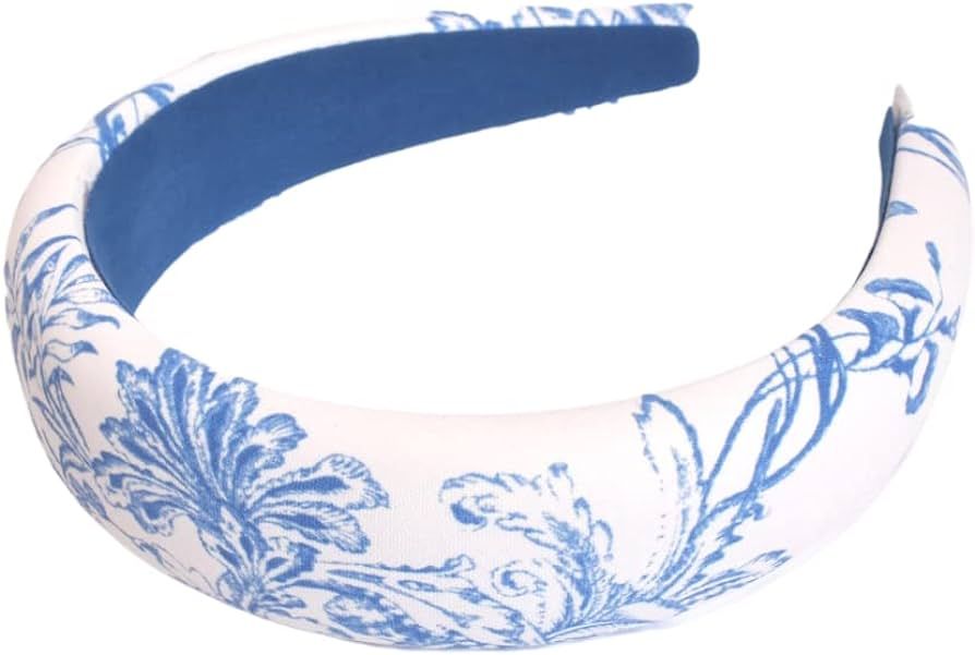 Bellefixe Padded Headband (Antique Blue Floral) | Amazon (US)