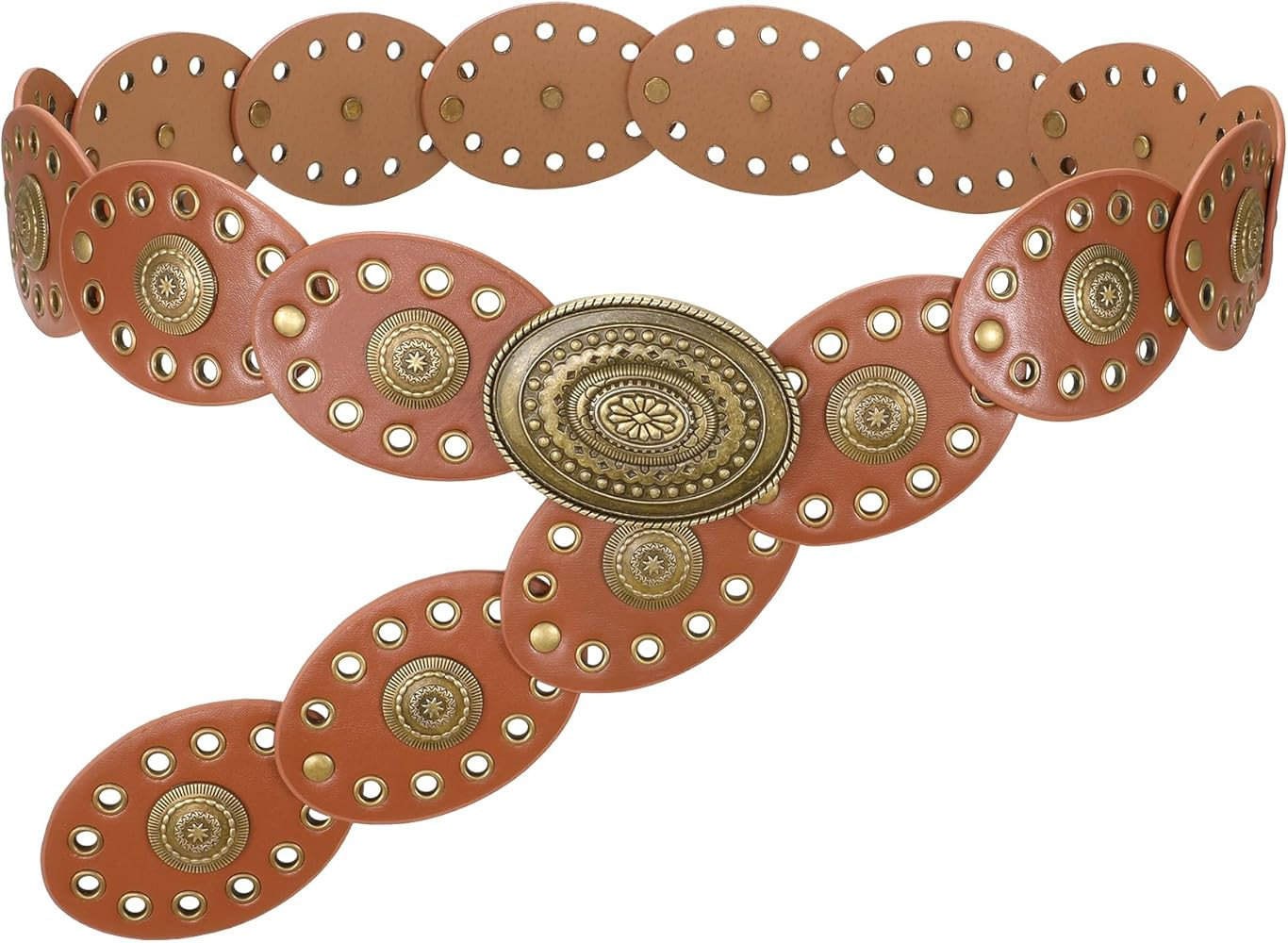 WERFORU Women Wide Western Belts for Dress Vintage Disc Belts for Women Cowgirl Leather Waist Bel... | Amazon (US)