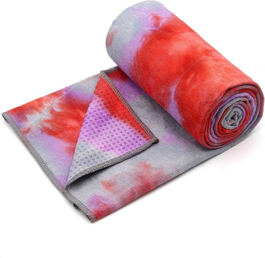 Eunzel Yoga Towel,Hot Yoga Mat Towel with Grip Dots Sweat Absorbent Non-Slip for Hot Yoga, Pilate... | Amazon (US)