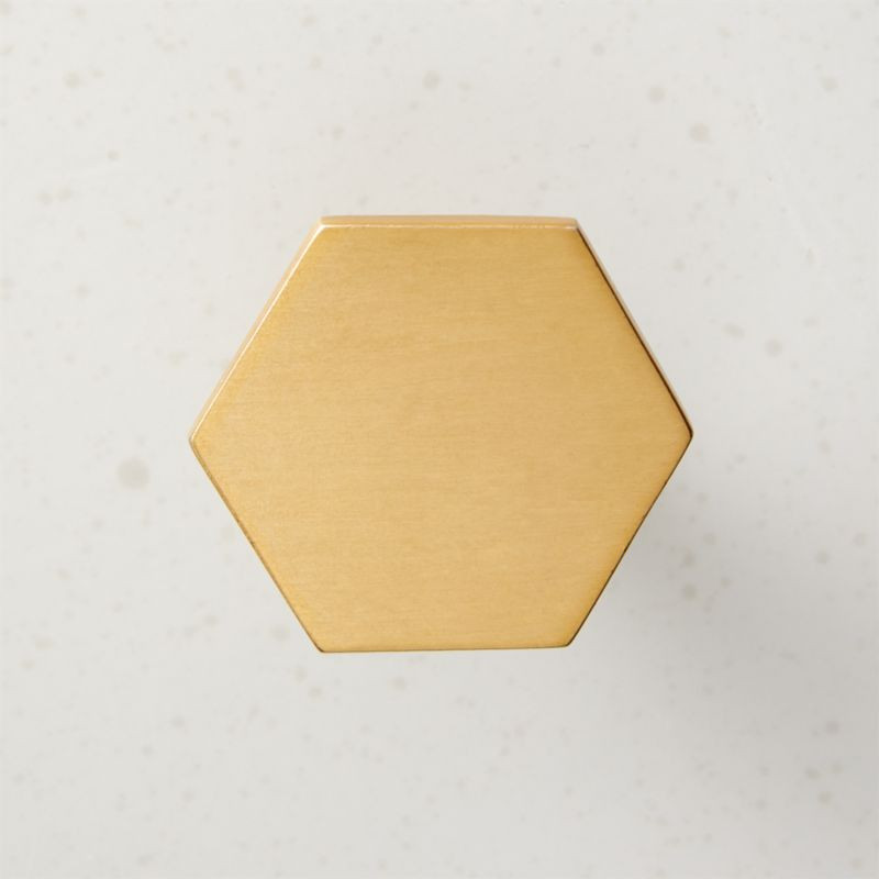 Hex Brushed Brass Knob + Reviews | CB2 | CB2