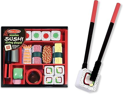 Melissa & Doug Sushi Slicing Wooden Play Food Set | Amazon (US)