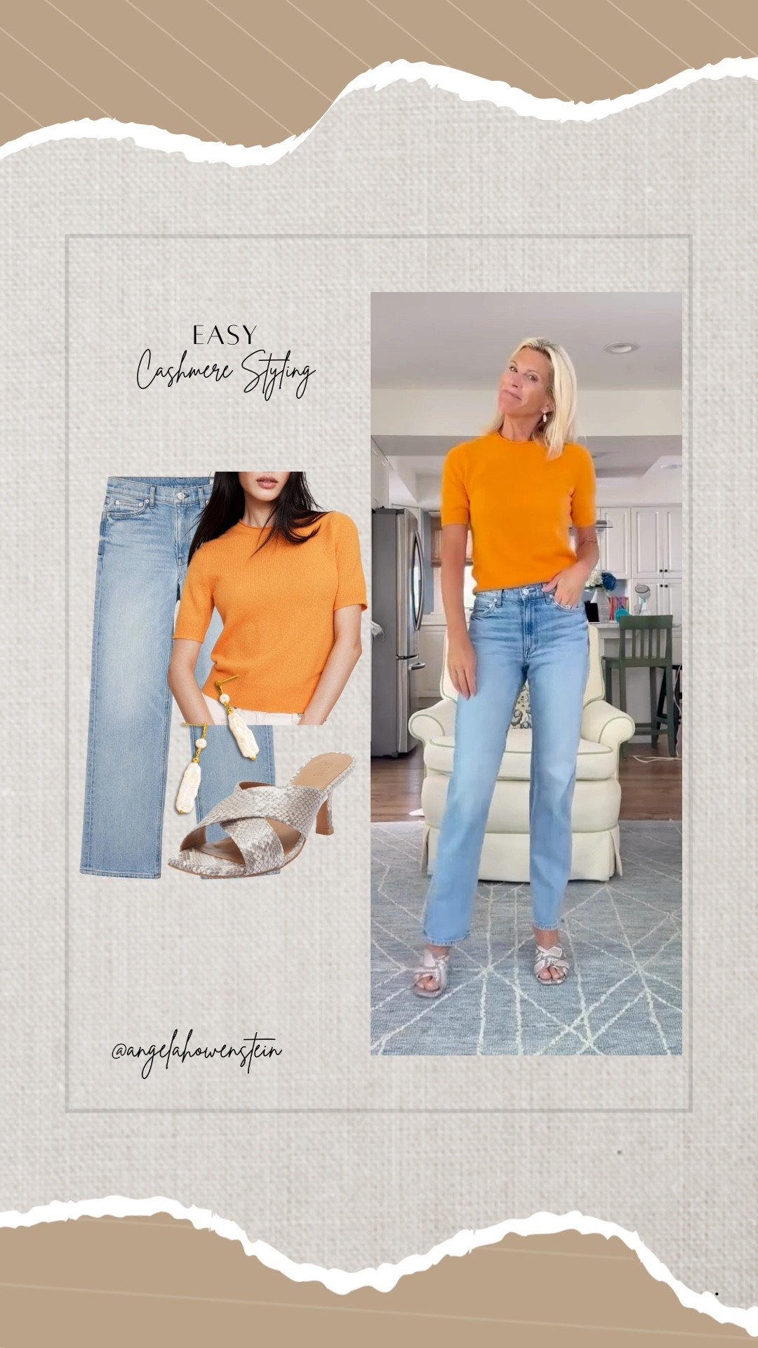 An easy pop of color goes a long way.  Cashmere doesn’t always have to feel dressy—sometimes it’s just jeans, sandals, and done. Simple, chic, effortless.

cashmere sweater, fall outfit inspo, chic casual style, effortless fashion, pre-fall outfit



#LTKStyleTip #LTKShoeCrush #LTKOver40
