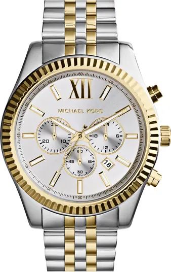 Michael Kors Large Lexington Chronograph Bracelet Watch, 45mm | Nordstrom | Nordstrom