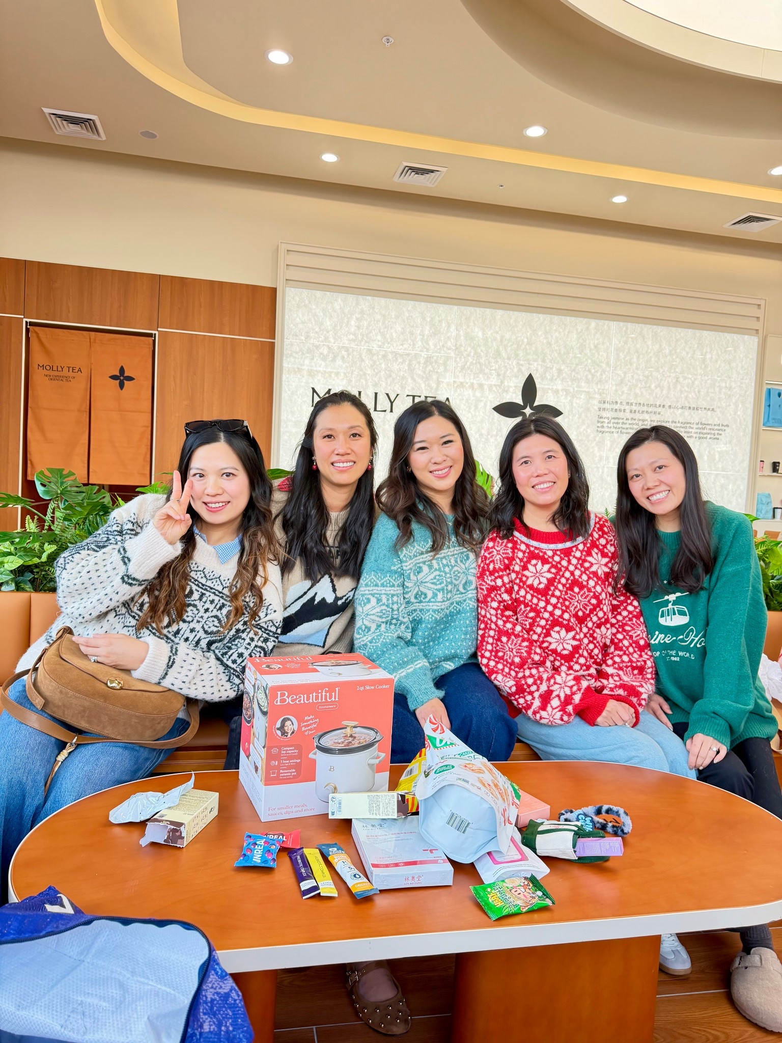 Coordinating Winter Sweaters from Target!! We did the viral gift exchange with friends and it was SO fun!!! 