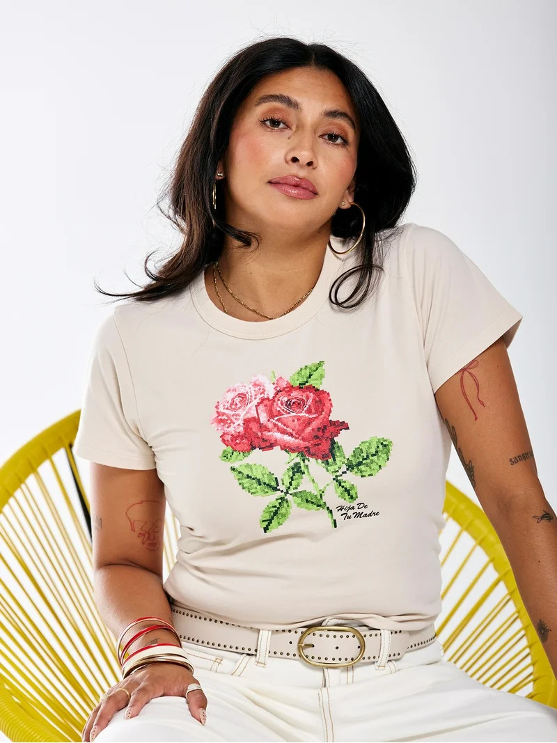 Hija De Tu Madre, Unisex Graphic Baby Tee, Roses, Sizes XS-3XL | Walmart (US)
