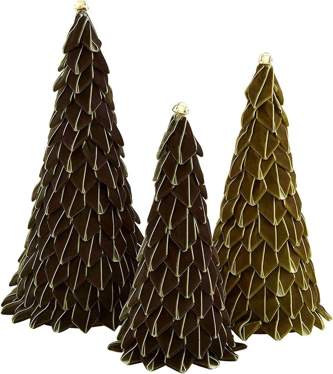 Mud Pie Velvet Ribbon Trees, Small 10" x 4" Dia | Medium 12" x 5" Dia | Large 14" x 5 3/4" Dia | Amazon (US)