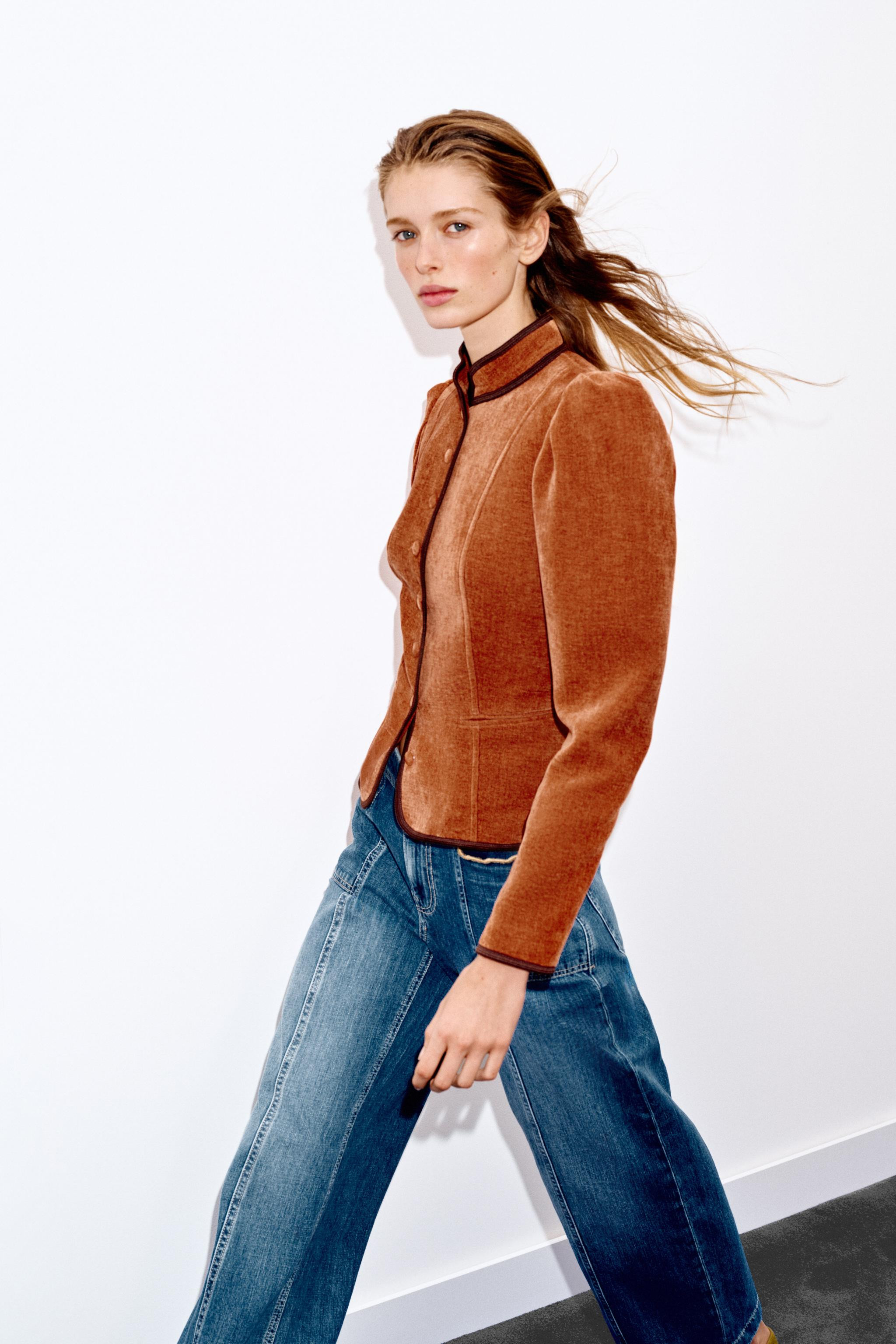 CONTRASTING TRIM BLAZER | Zara US