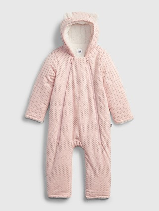 Baby Hoodie Sherpa-Lined One-Piece | Gap (US)
