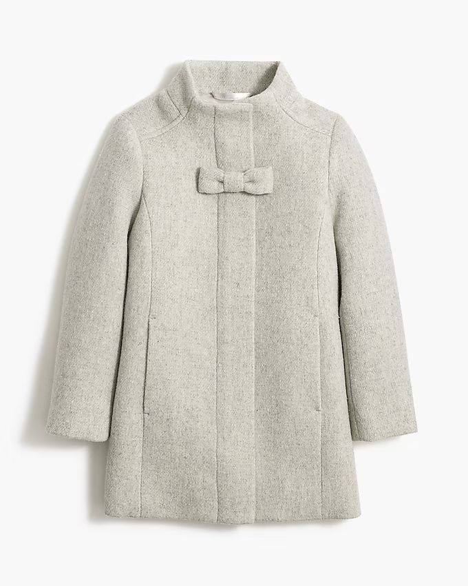 Girls' wool-blend bow coat | J.Crew Factory