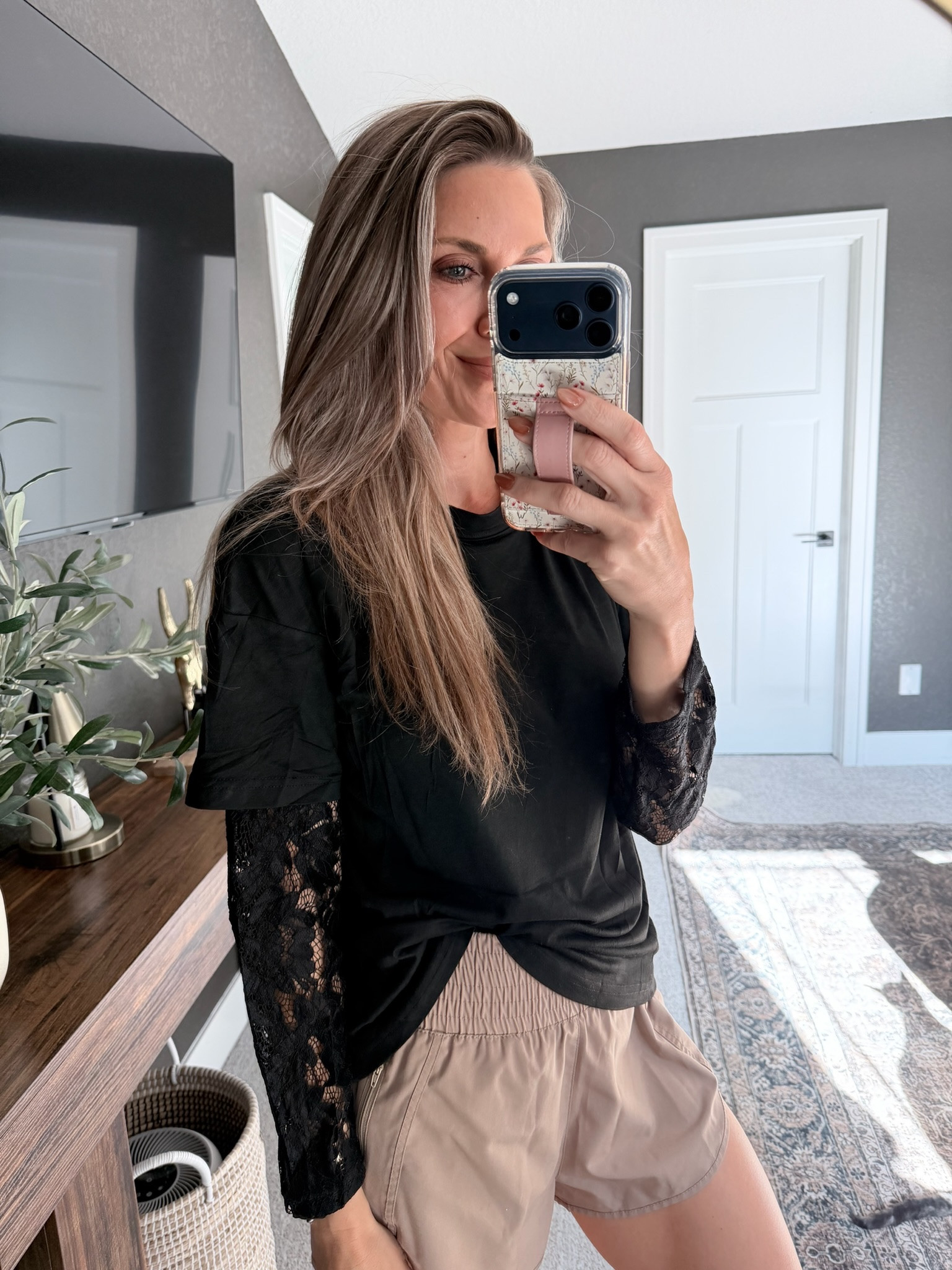 This shirt is so fun- perfect basic black short sleeve with the lace sleeve detail! 

#LTKootd #LTKSaleAlert #LTKFindsUnder50