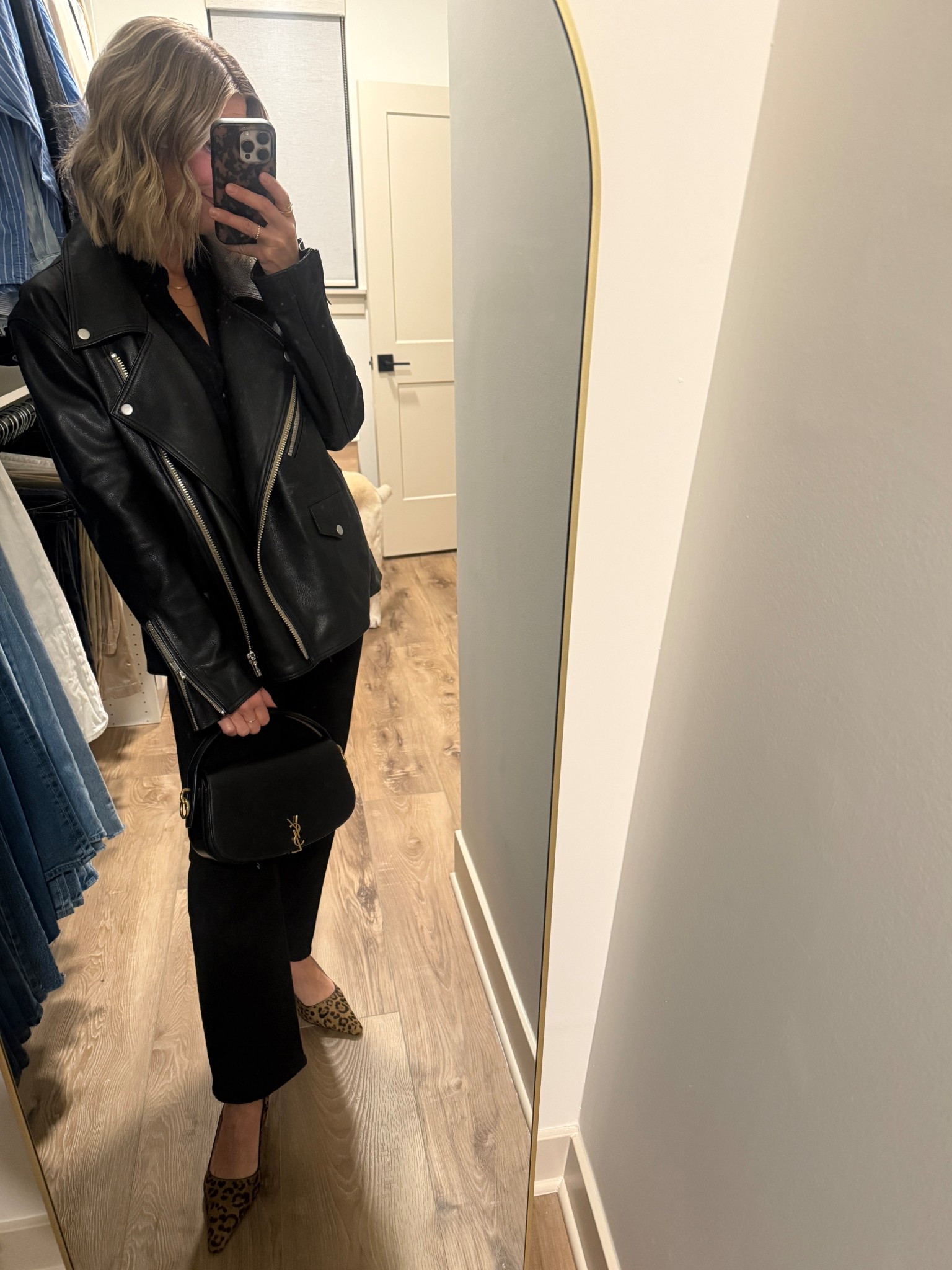 Wearing 26/regular jeans, small top, small belt, small leather jacket, heels tts 

#LTKFindsUnder100 #LTKOver40 #LTKStyleTip