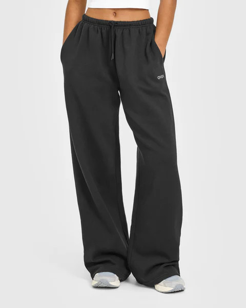 Mid Weight Relaxed Straight Leg Joggers 
 Soft Black | Oner Active (UK / US)