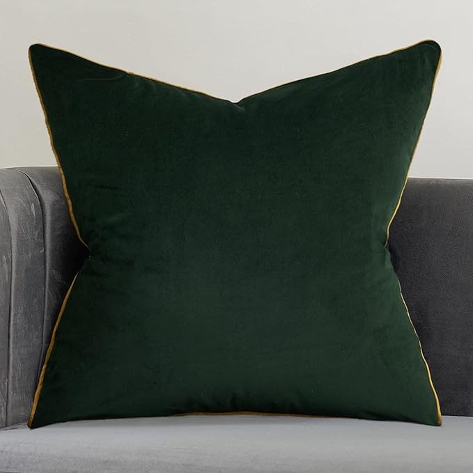 Avigers 20 x 20 Inches Teal Green Solid Cushion Case Luxury Modern Square Throw Pillow Cover Deco... | Amazon (US)