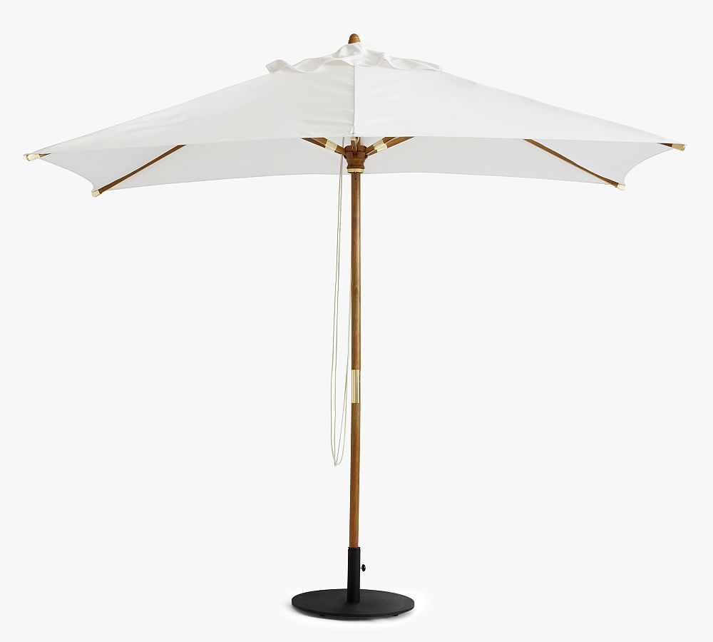 Premium 10' Rectangular Sunbrella® Outdoor Patio Umbrella – Teak Frame | Pottery Barn (US)