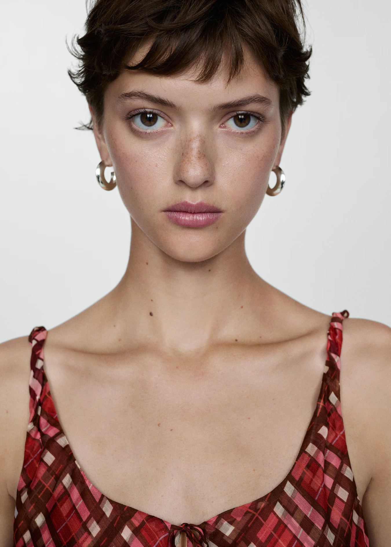 Check long dress - Woman | MANGO USA | MANGO (US)